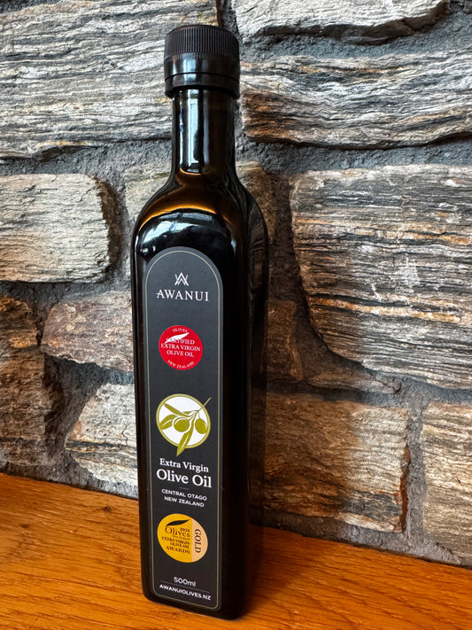 500ml Bottle Awanui Extra Virgin Olive Oil - Central Otago
